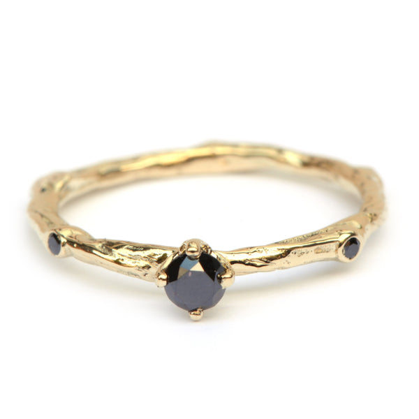 Ring Talia met zwarte diamanten