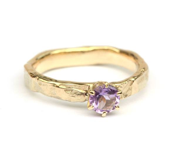 Trouwringenset met amethyst