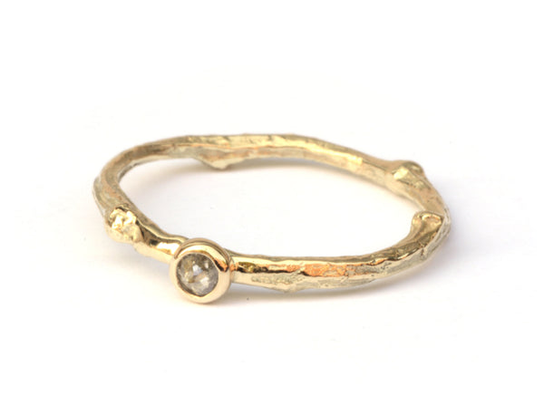 Ring Twiggy met roosdiamant