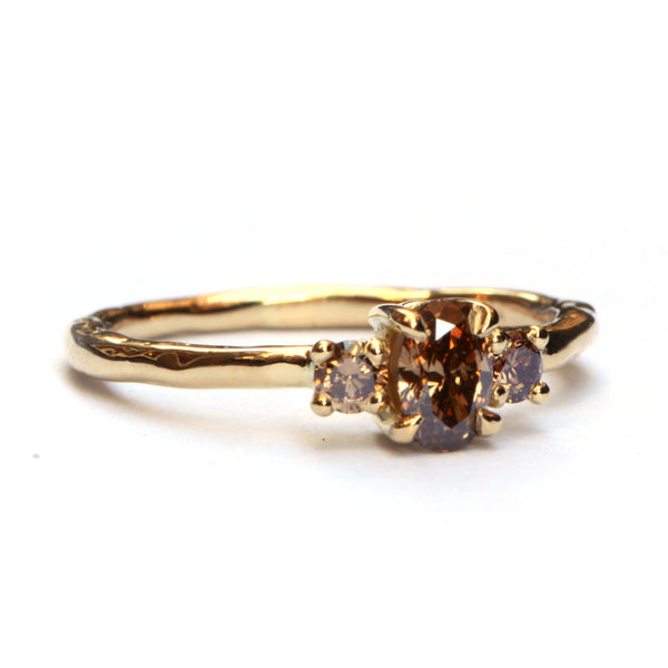 Ring met choco diamanten