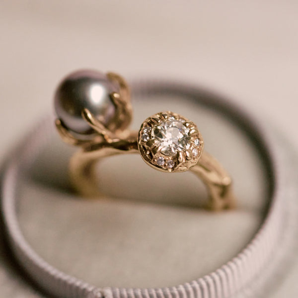 Ring met antieke bolsjewiek diamant