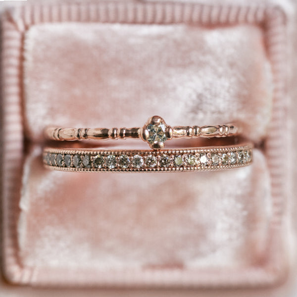 Noa ring in roségoud met salt & pepper diamant