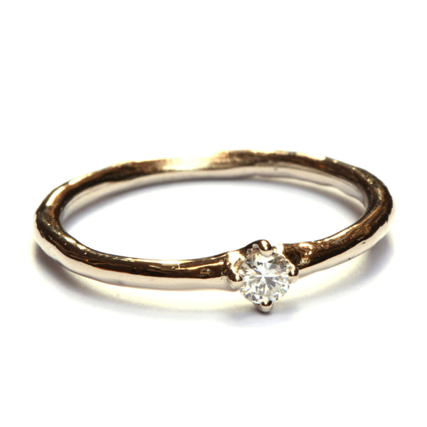 Elegante ring in champagnegoud