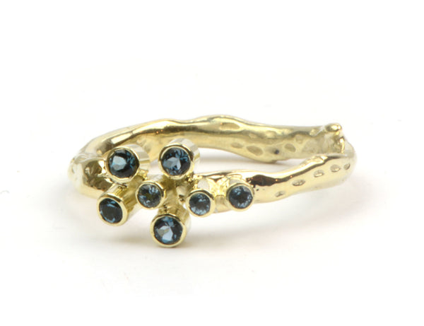 Ring met London Blue Topaas