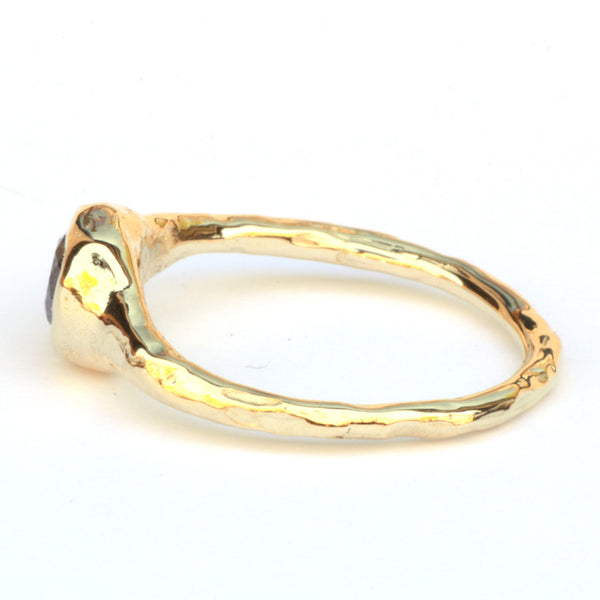 Robuuste ring met salt & pepper diamant
