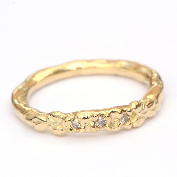Ring Nala met natural brown diamantjes