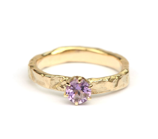 Trouwringenset met amethyst