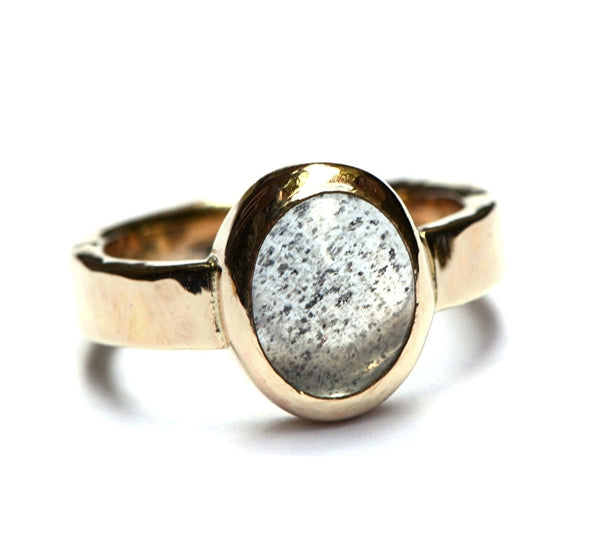 Ring met mos aquamarije r