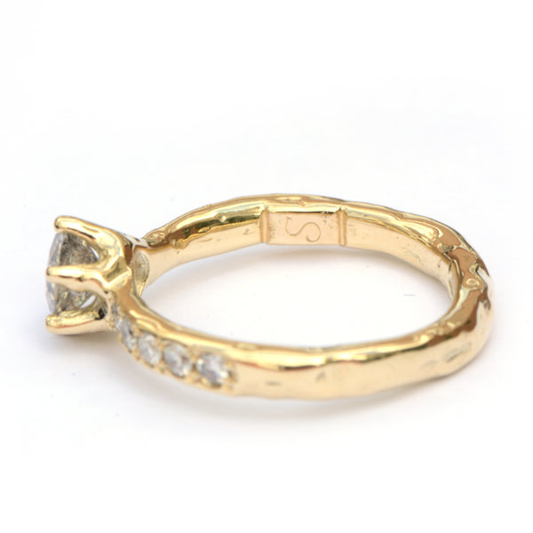 Trouwring met salt & pepper diamanten